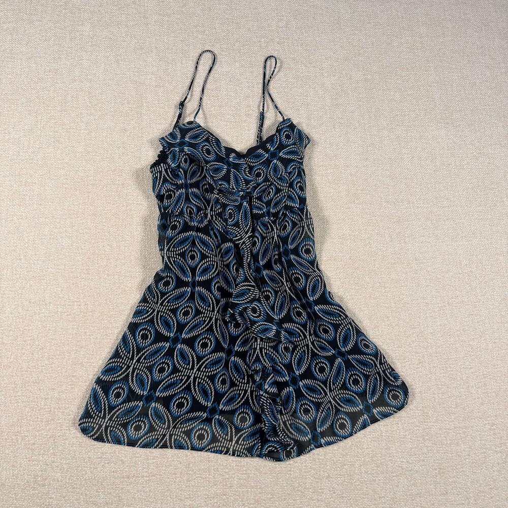 VINTAGE Y2K CANDIES WOMEN'S CAMI BABYDOLL TOP MEDIUM BLUE BLACK TANK